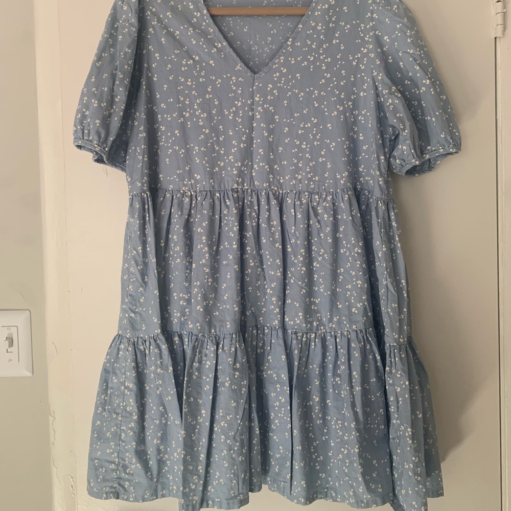 Pale Blue Spring Petals Dress